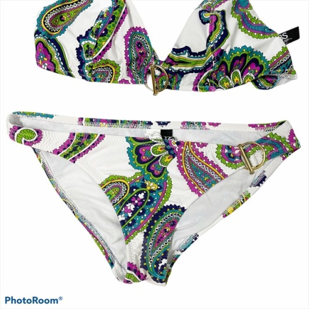 Abs Allen Schwartz Paisley Bikini Size 12, 8 - Picture 3 of 12